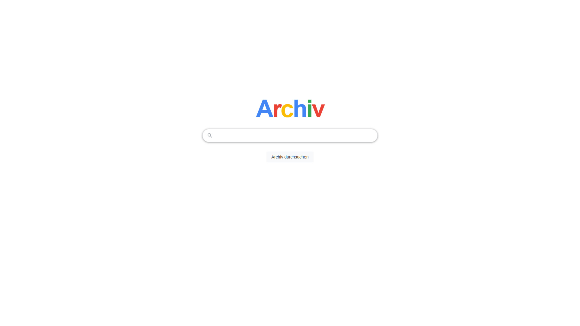 Unsere Fake Suchmaschine ARCHIV