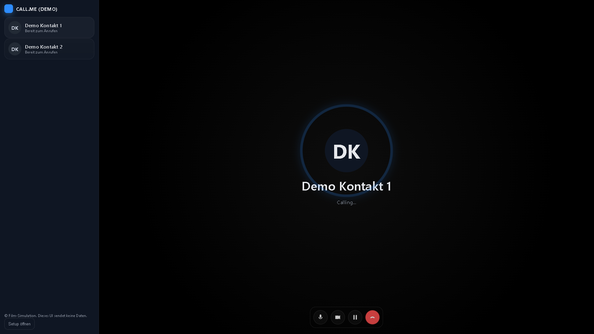 CALL.ME Chat Simulation